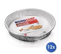 12x Bundle Rotofresh Vaschetta Alluminio C 4 Tonda Pizza Cm 28X3