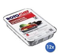 12x Bundle Rotofresh Vaschetta Alluminio +Cop 6 Porz 2Pz