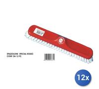 12x Bundle Spazzolone Lusso Frattazzo Nylon Rosso