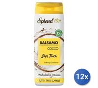 12x Bundle Splend'Or Balsamo Per Capelli 300 Ml. Cocco Addolcente