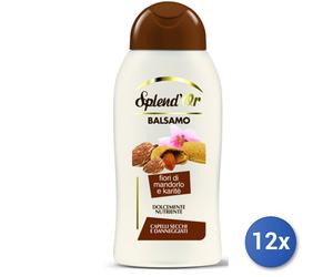 12x Bundle Splend'Or Balsamo Per Capelli 300 Ml. Mandorlo Nutriente