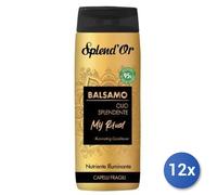 12x Bundle Splend'Or Balsamo Per Capelli 300 Ml. Olio Splendente