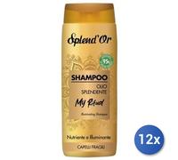 12x Bundle Splend'Or Shampoo 300 Ml. Olio Splendente