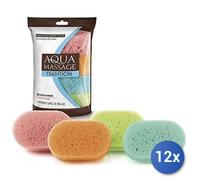 12x Bundle Spugna Bagno Morbida 4 Pezzi Aqua Massage -6014