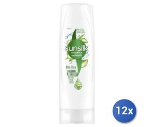 12x Bundle Sunsilk Balsamo 200 Ml. Aloe Vera Made In Italy