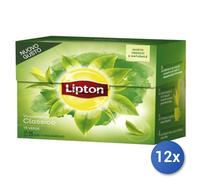 12x Bundle The Lipton 25 Filtri Verde Classico Gr 33