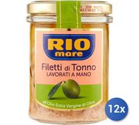 12x Bundle Tonno Rio Mare Olio Gr 180 Extr.Vergine Filetto Vetro