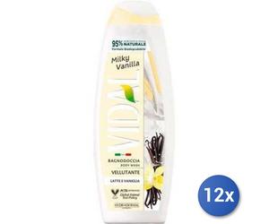 12x Bundle Vidal Bagno Milky Vaniglia 500 Ml