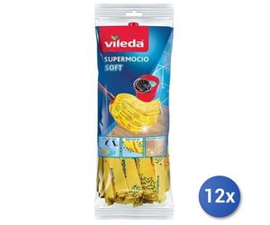 12x Bundle Vileda Supermocio Soft Spazzolone Rosso, Giallo