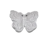 12X Calamita FARFALLA BIANCA in porcellana 7.5x6 cm BOMBONIERA 1AWI