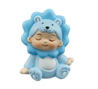 12X Calamita resina Leone Leoncino baby CELESTE 4 cm BOMBONIERA 1DP0