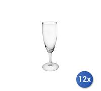 12x Calici In Vetro Trasparente Elegance Per Flute Cl10