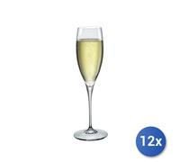12x Calici In Vetro Trasparente Premium 3 Per Champagne Cl25