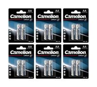 12x CAMELION Batterie Stilo AA Al Litio 1.5V FR6 Ultimate Power Multipack