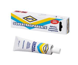 12x Colla adesivo universale plastica pelle cuoio BOSTIK Super Trasparente 50 g.