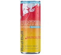 12X Confezione Per Red Bull Winter Edition Energy Drink Senza Zuccheri, Gusto Mela Fuji e Zenzero, Confezione da 12 Lattine da 250ml