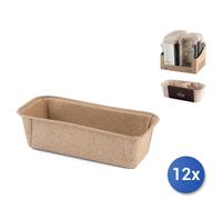 12x Confezioni 3 Stampi Cacao Plumcake 23.5x11cm H&H