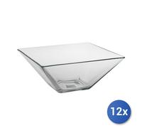 12x Coppe In Vetro Trasparente Quadrata Modi' Cm14