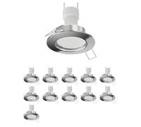 12x cornice da incasso a soffitto FERE rotonda cromo lucido