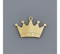 12X CORONA RE in plexiglass ORO 3.5X5 cm DECORAZIONE BOMBONIERA