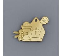 12X CRESIMA COMUNIONE plexiglass ORO 4 cm DECORAZIONE BOMBONIERA