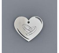 12X CUORE CON FEDI in plexiglass ARGENTO 5 cm DECORAZIONE BOMBONIERA