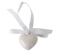 12X Decorazione BOMBONIERA Cuore in porcellana bianca 4 cm 1F81