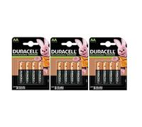 12X Duracell AA Ricaricabile 1300 mAh (3 Blister Da 4 Batterie) 12 Pile Stilo Ricaricabili (HR6/DC1500)