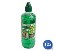 12x Facco Spa Accendifuoco Diavolina Liquido Biogel Ml 750