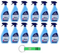 12x Felce Azzurra Appretto Leggero Spray per Stira Veloce, Stiratore leggermente rinforzante, stiratura rapida, profumato 750ml + Portachiavi Beni Culinari in Omaggio