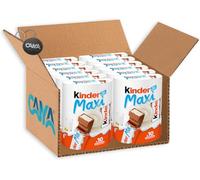 12X Ferrero Kinder Maxi Barrette Ricoperte di Cioccolato a Latte 10 Barrette 210g [CAIYA® BOX da 12 Confezioni]