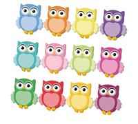 12x foglietti adesivi a forma di gufo, carini e facili da affiggere per