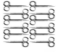 12x Forbici Incurvata Micro Seghettato Punte Forbici 12 CM Acciaio Inox