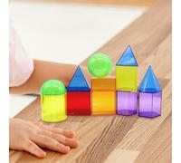 12x Forme 3D Solidi Geometrici Colorati Per La Scuola Materna E L'Aula