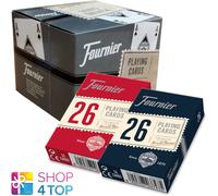 12x FOURNIER 26 Ponte Playing Cards, Plastica Rivestito Ponti Rosso/Blu