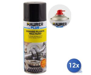 12x GRASSO FILANTE MULTIUSO MAURER SPRAY ML 400