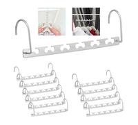 12x gruccia multipla argentata stampella appendino organizer armadio salvaspazio