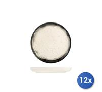 12x H&H Piatto frutta Marte caratterizzato da una superficie puntinata e nere cm