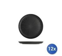 12x H&H Piatto frutta Venere in stoneware dalla finitura opaca con motivo cm 20