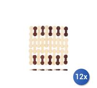 12x H&H Sottopentole in legno naturale di bambù forma quadrata cm 17x17.