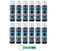 12x Infasil Deodorante Spray Uomo Derma 48h Fresh con Molecola 2C,Freschezza Intensa, Deo 150ml + Portachiavi Beni Culinari in Omaggio