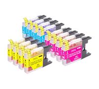 12x LC1220 LC1240 Cartucce di Inchiostro Compatibili con Brother DCP-J525W DCP-J725DW DCP-J925DW MFC-J280W MFC-J425W MFC-J430W MFC-J425W MFC-J435W MFC-J5910DW(4x Ciano, 4x Gialli, 4x Magenta)