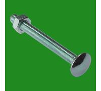 12x M10 X 100mm Trasporto Bullone e Dado, Pan Testa, Cromo Acciaio, Forte Coach