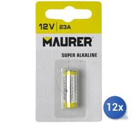 12x Maurer Batteria Super Alcalina Per Telecomandi Conf Pz 1 Volt 12 - 23 A