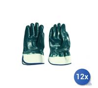 12x Maurer Guanti Pesanti In Nitrile Con Manichetta Misura 10 - Xl