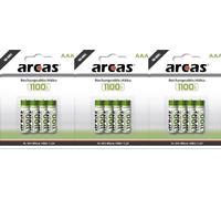 12X Micro ARCAS NI-MH AAA 1100 MAH HR03 1.2V Ricaricabile Batteria