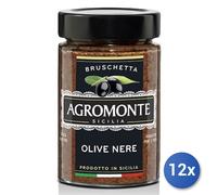 12x Multipack Agromonte Bruschetta Olive Nere Gr 100