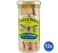 12x Multipack Angelo Parodi Filetti Sgombro Gr 150 Vetro