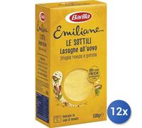 12x Multipack Barilla Emiliane Uovo 274 Lasagne Sottil G500