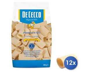 12x Multipack De Cecco Pasta di semola Paccheri nr. 125 gr. 500